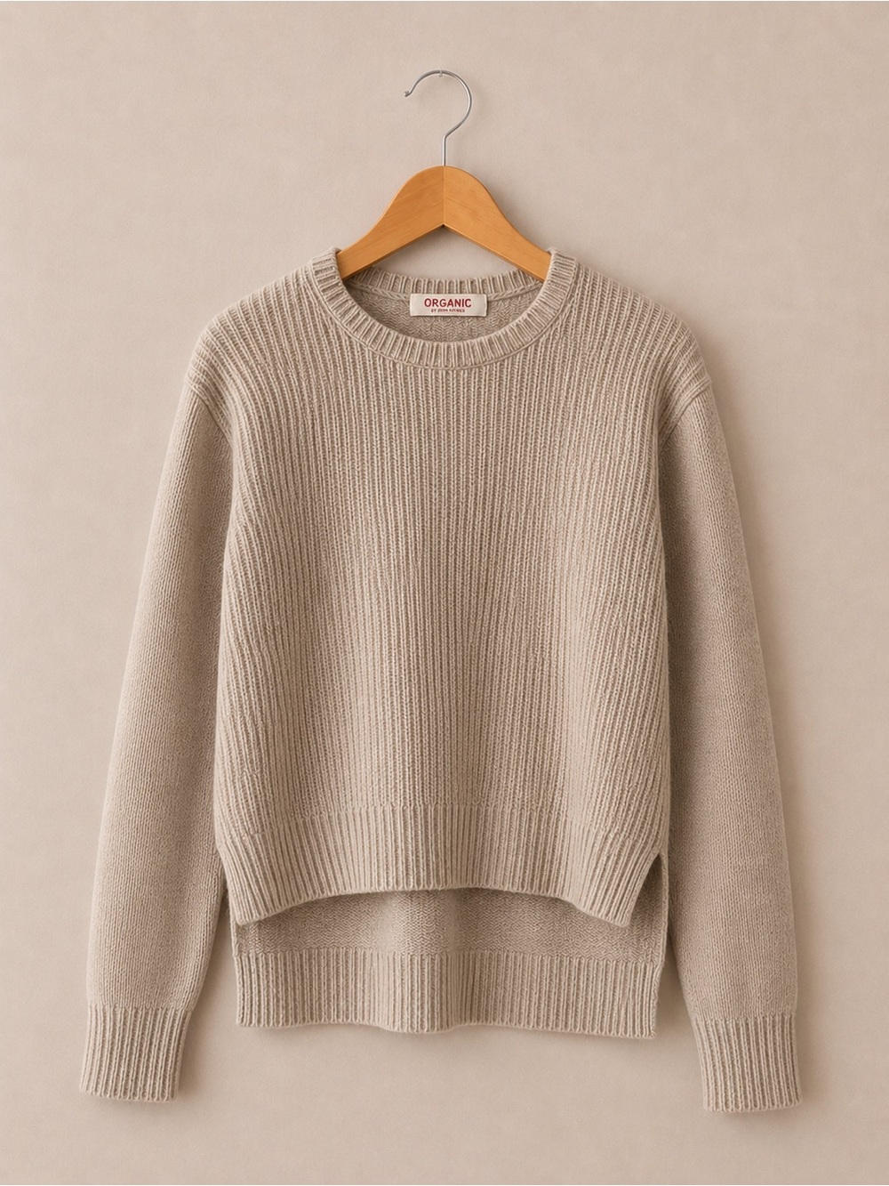 Organic by John Patrick cream merino wool blend sweater size small